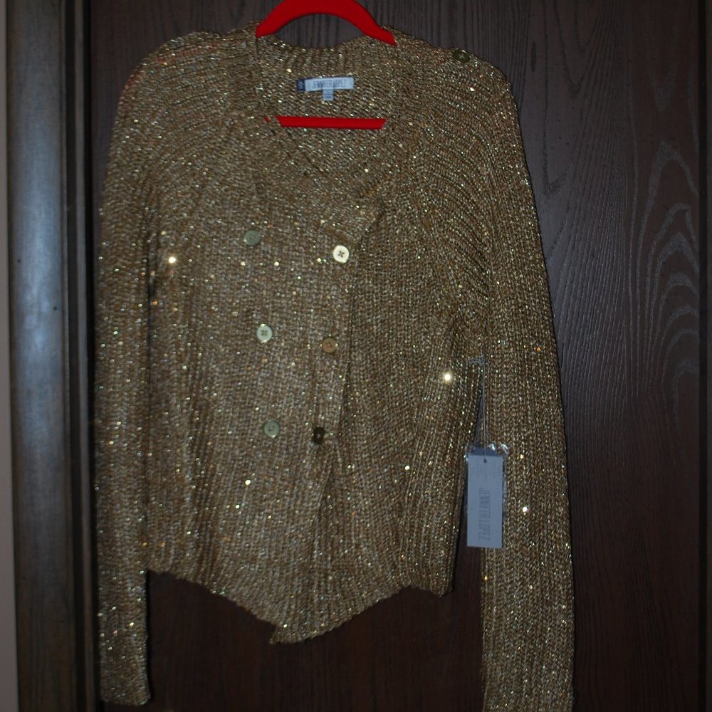 ***SALE*** - NWT Jennifer Lopez Gold Glitzy Sweater - L